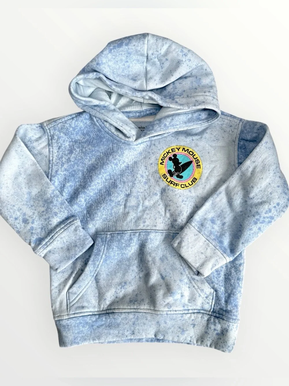 Abercrombie Kids Disney Mickey Mouse Surf Club Blue Tie Dye Relaxed Hoodie 5/6